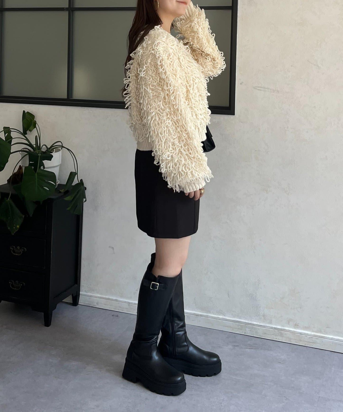 雙層斜紋臺形迷你裙