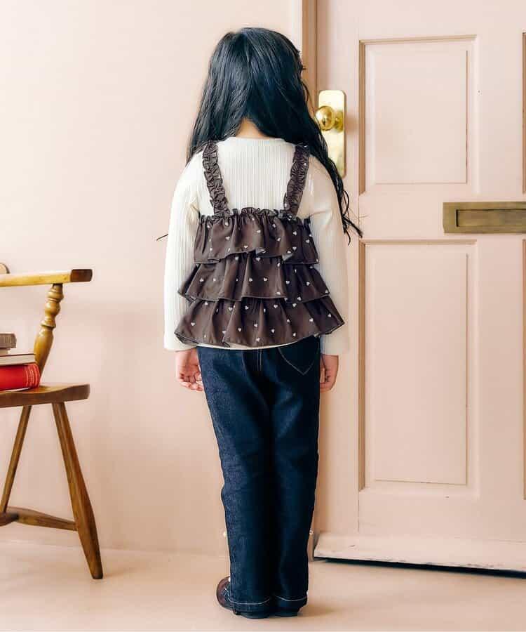 櫻桃愛心圖案層疊上衣