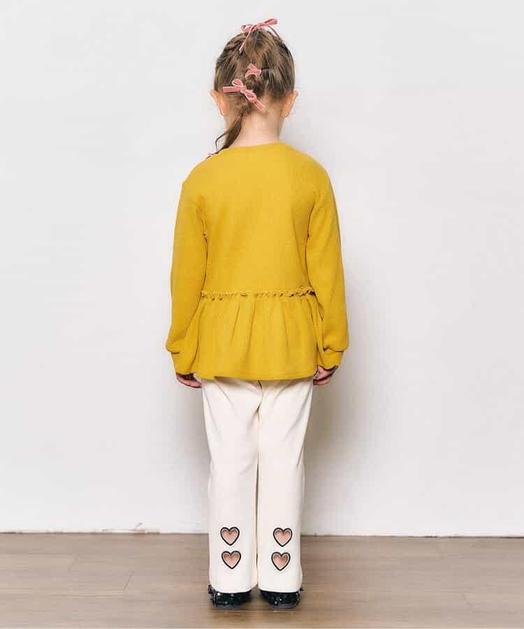 華夫格荷葉邊愛心圖案T恤