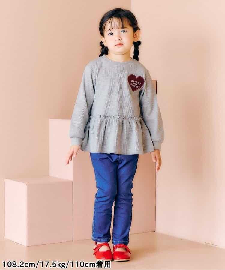 華夫格荷葉邊愛心圖案T恤