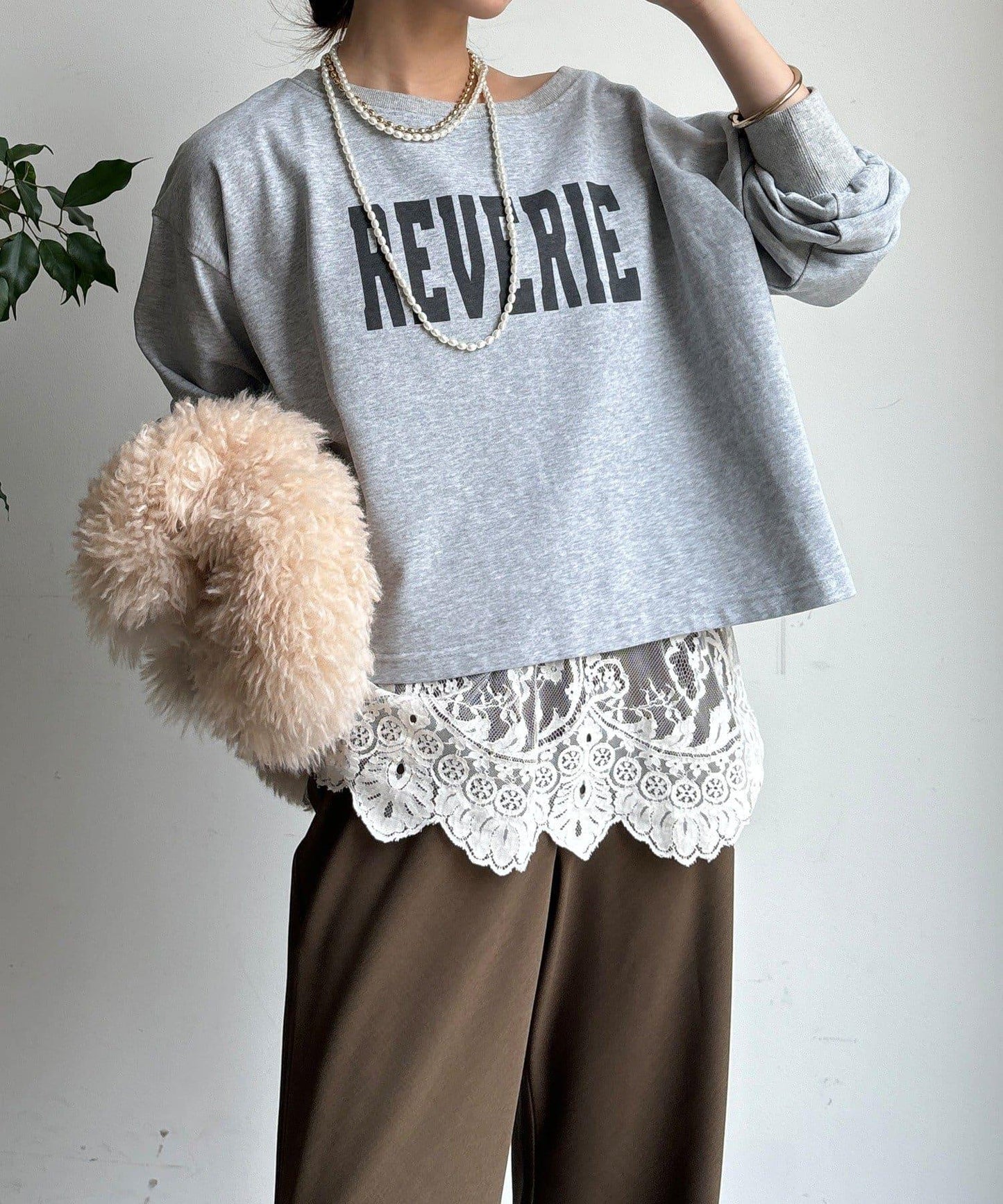 標誌短款套頭衫