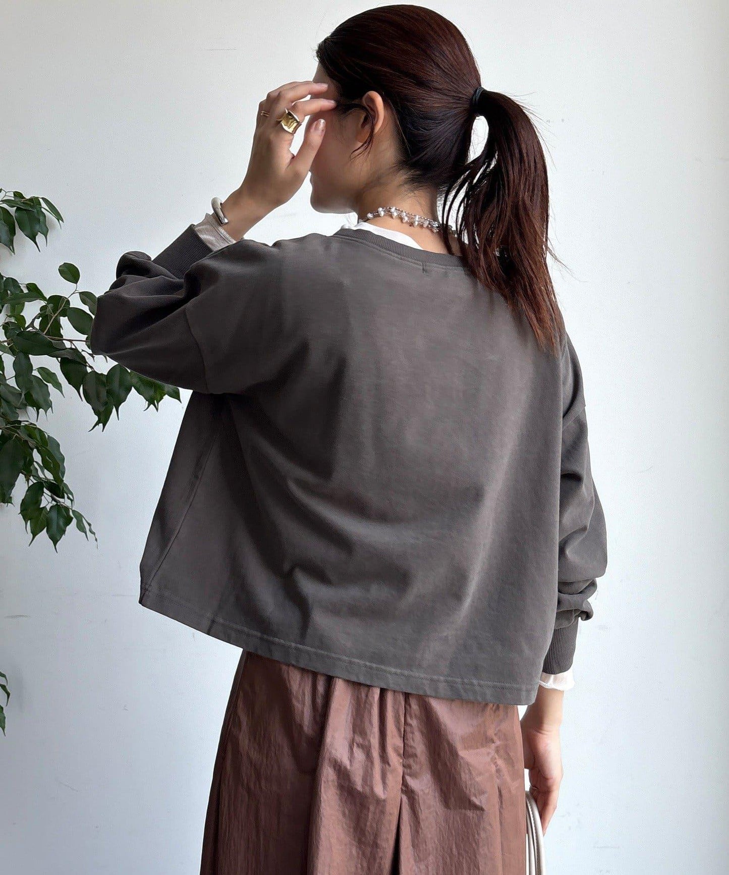 標誌短款套頭衫