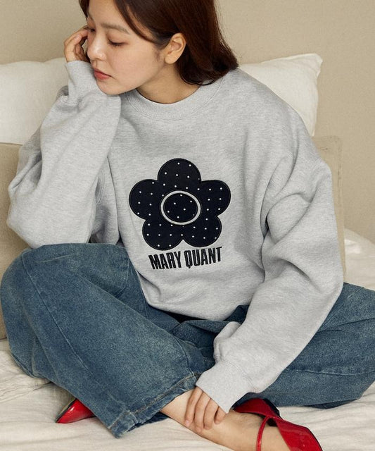 波點雛菊標誌衛衣