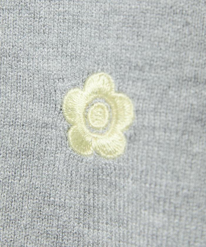 單點刺繡疊穿風針織開衫