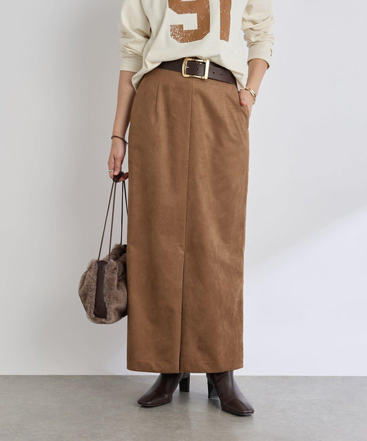 【顯瘦效果】磨毛面料I型半身裙