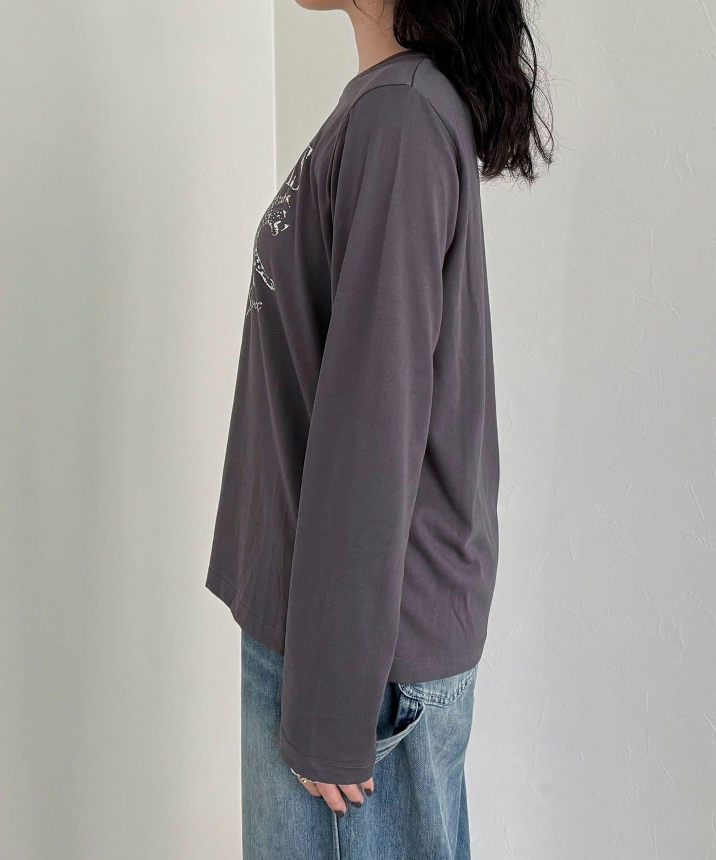 豹紋印花長袖T恤