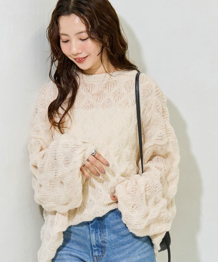 波點針織套頭衫