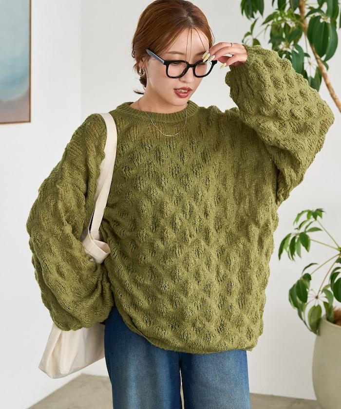 波點針織套頭衫