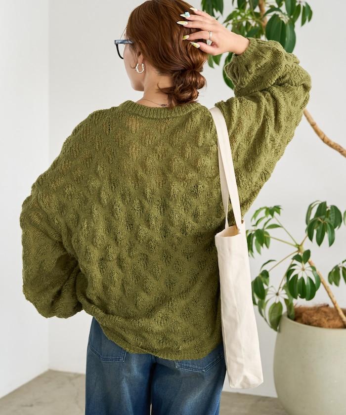 波點針織套頭衫