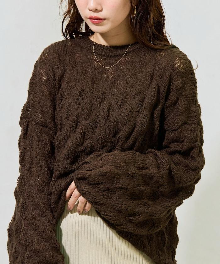 波點針織套頭衫