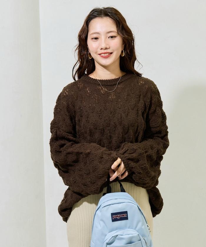 波點針織套頭衫