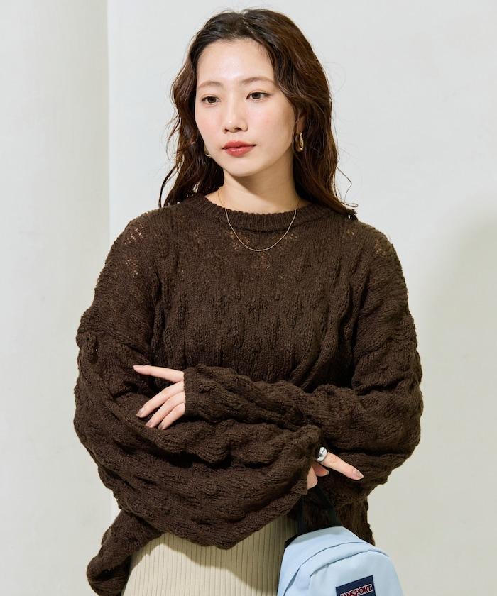 波點針織套頭衫