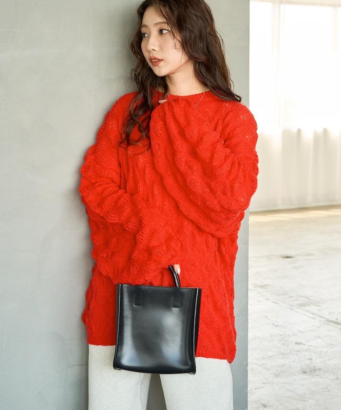 波點針織套頭衫