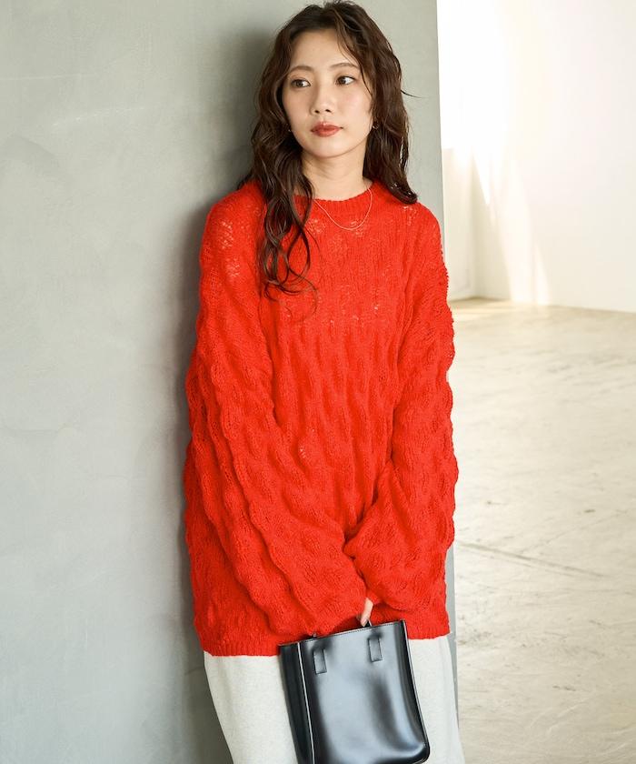 波點針織套頭衫