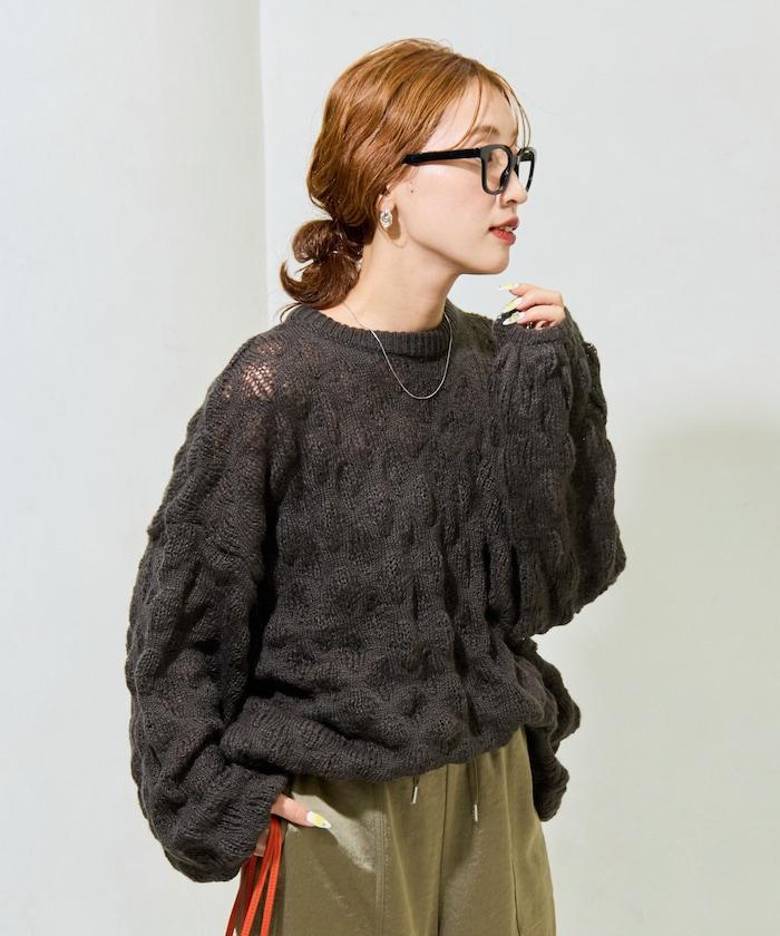 波點針織套頭衫