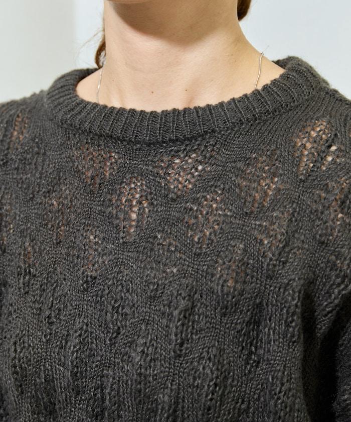 波點針織套頭衫