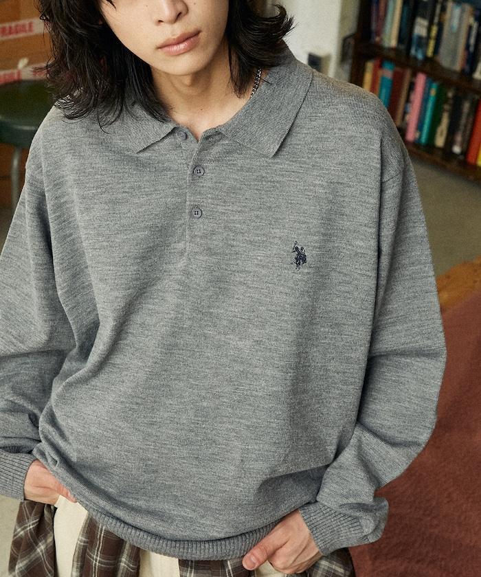 特別款針織質感衛衣式POLO衫