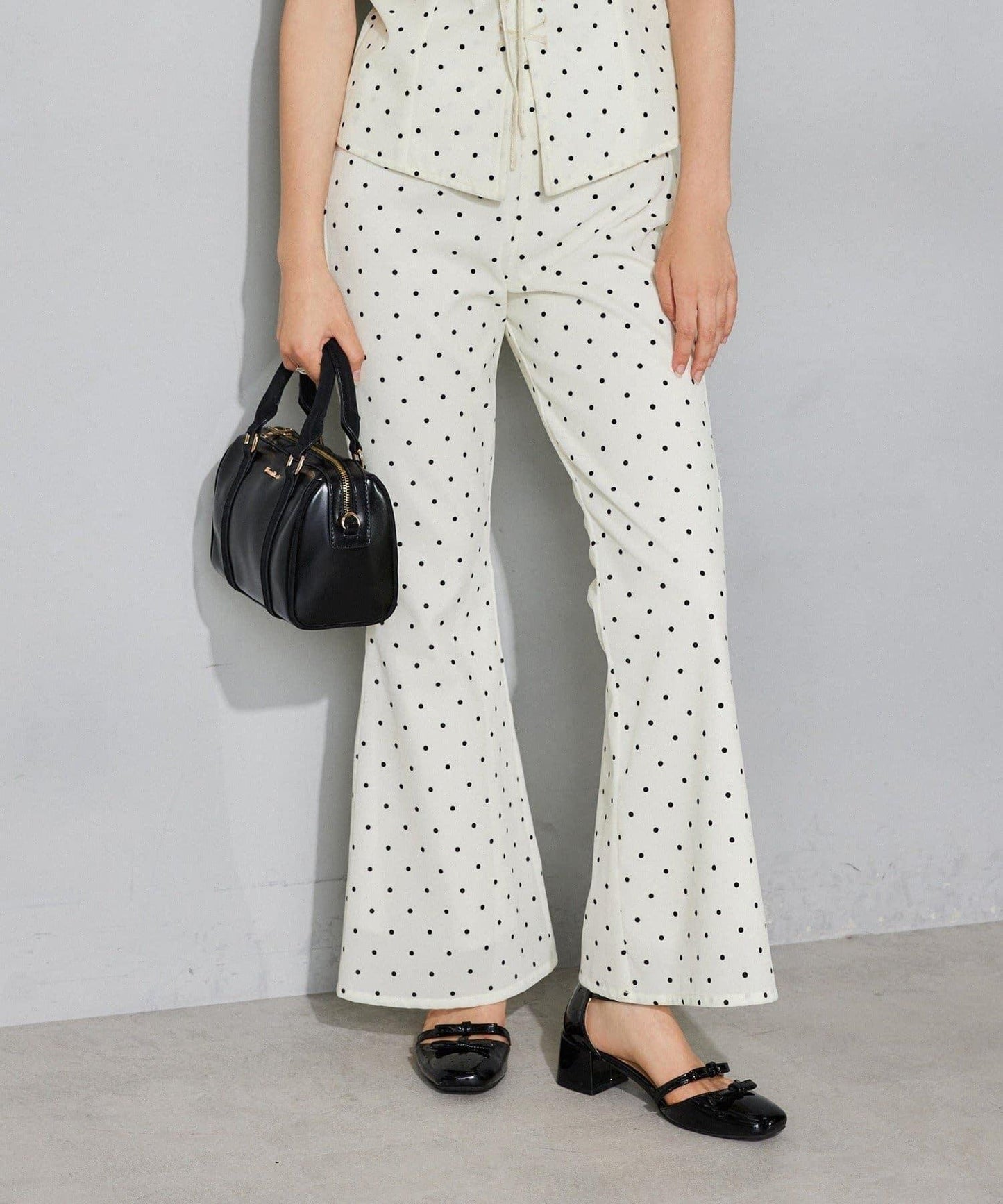 【Seemi.】天鵝絨波點長褲