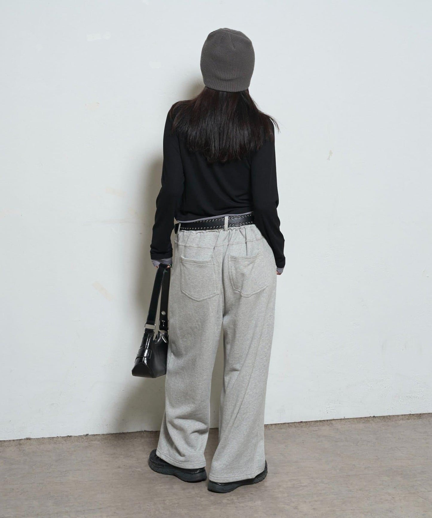 拼接亨利領上衣