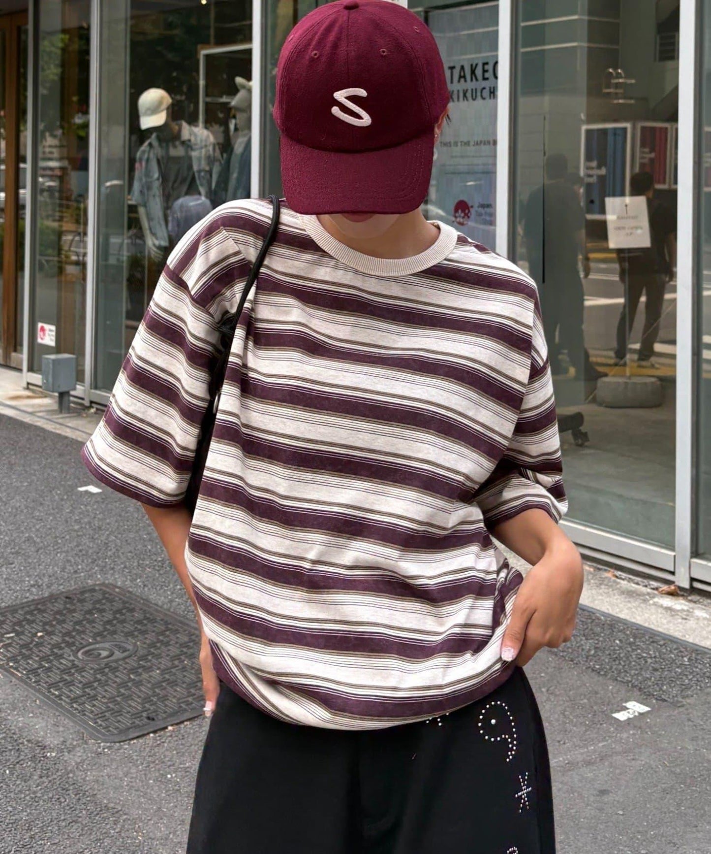 【CIAOPANIC TYPY】【UNISEX】復古風條紋T恤