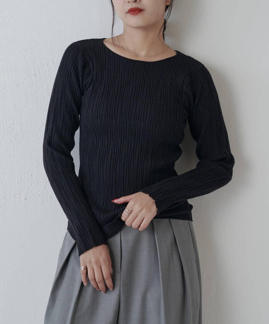 羅紋後背設計套頭衫