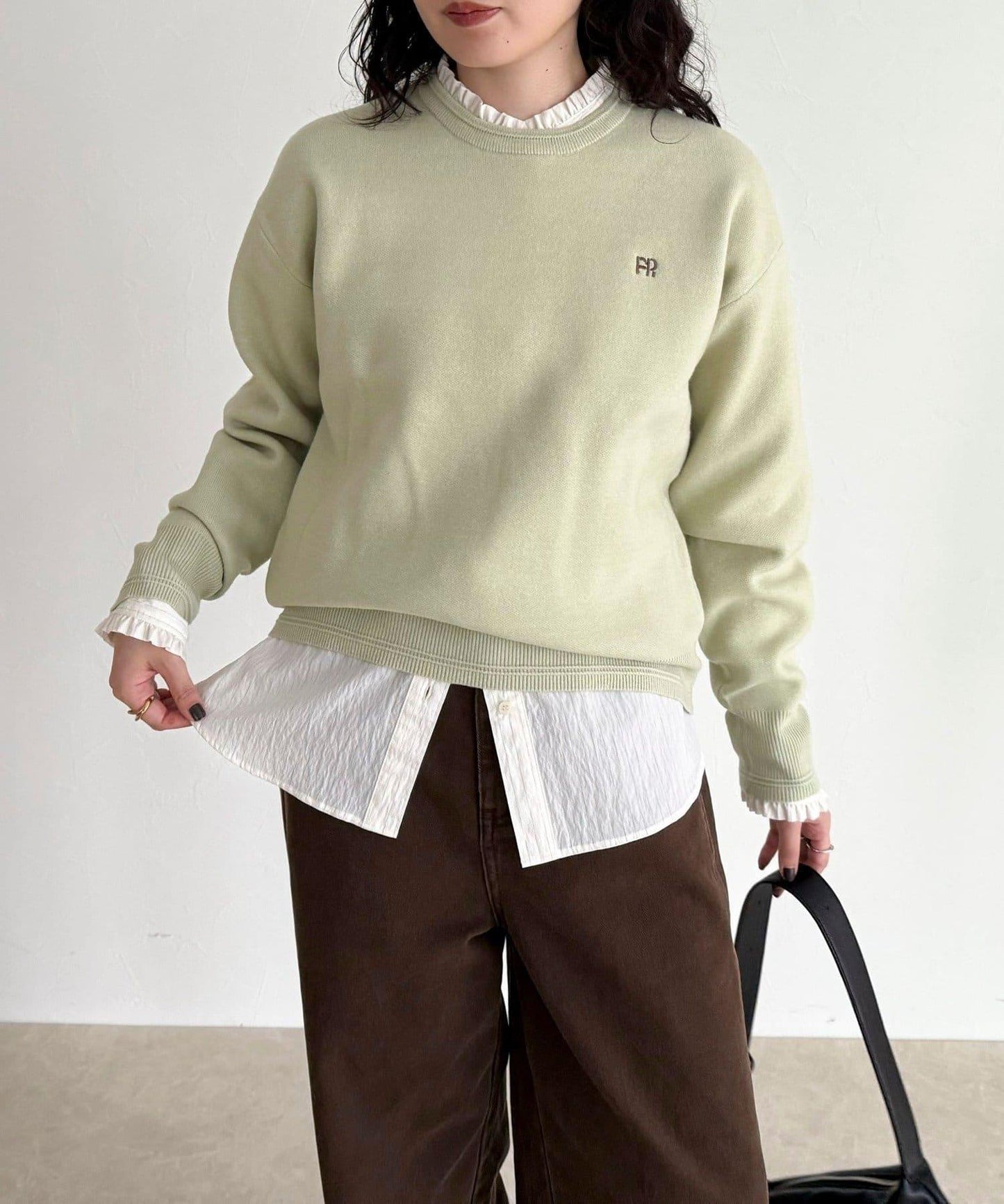 FR刺繡衛衣針織套頭衫