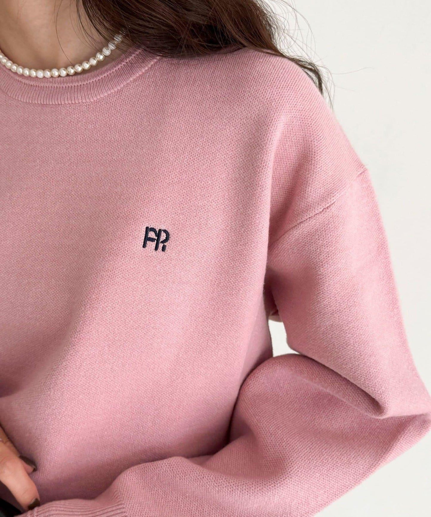 FR刺繡衛衣針織套頭衫