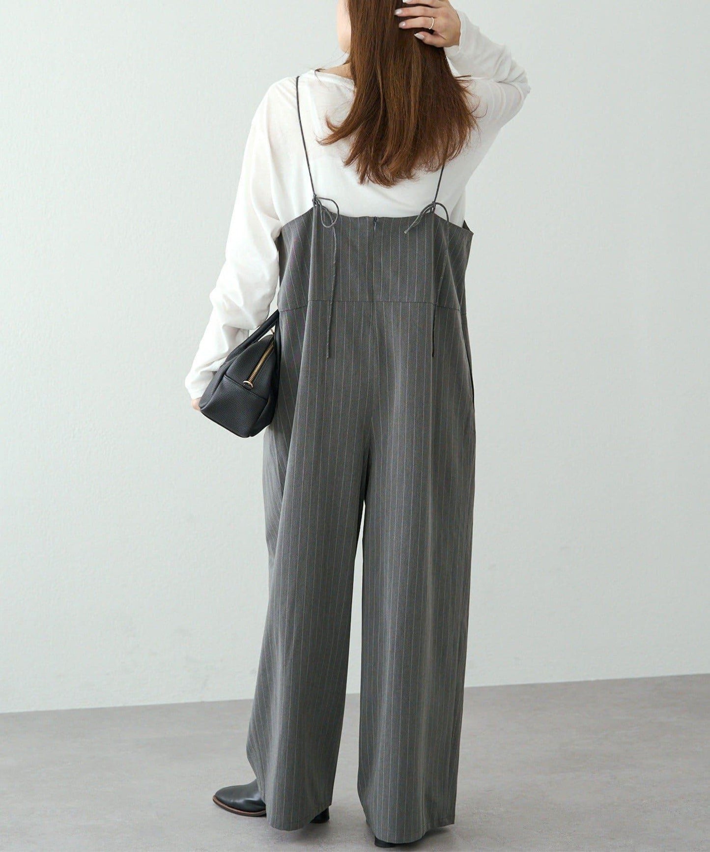 【套裝可搭配】雙褶彈力揹帶褲