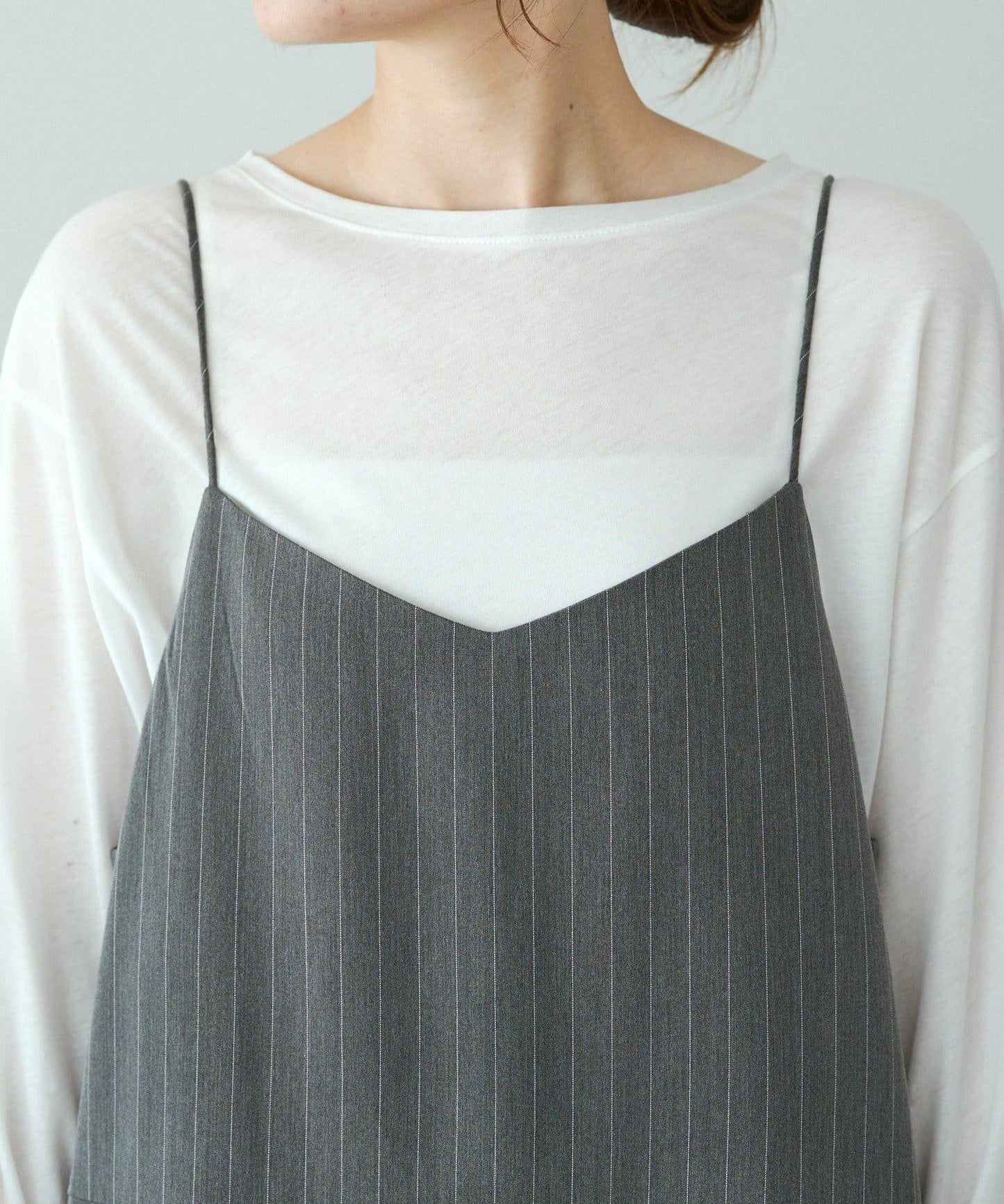 【套裝可搭配】雙褶彈力揹帶褲