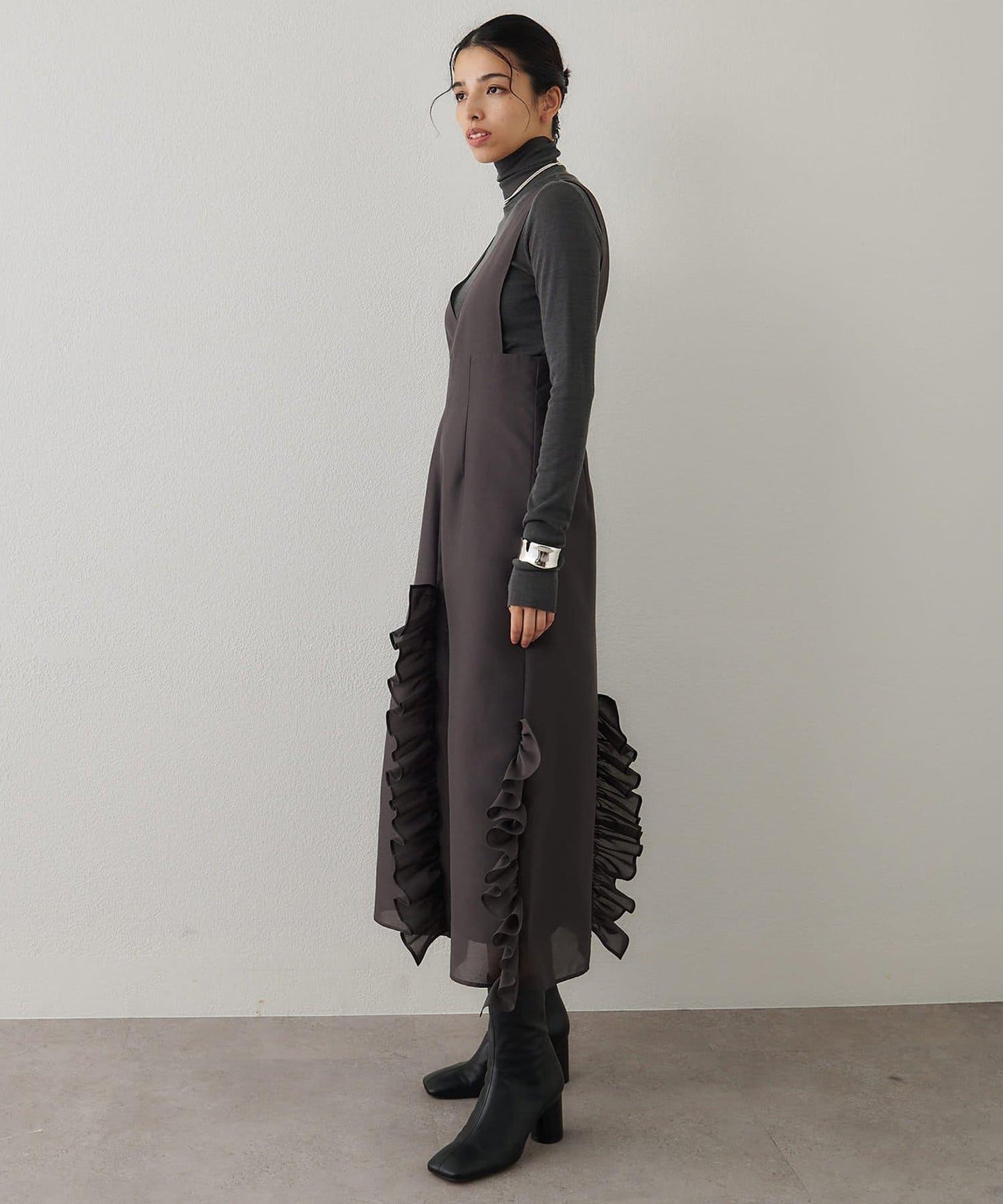 羊毛混紡高領套頭衫