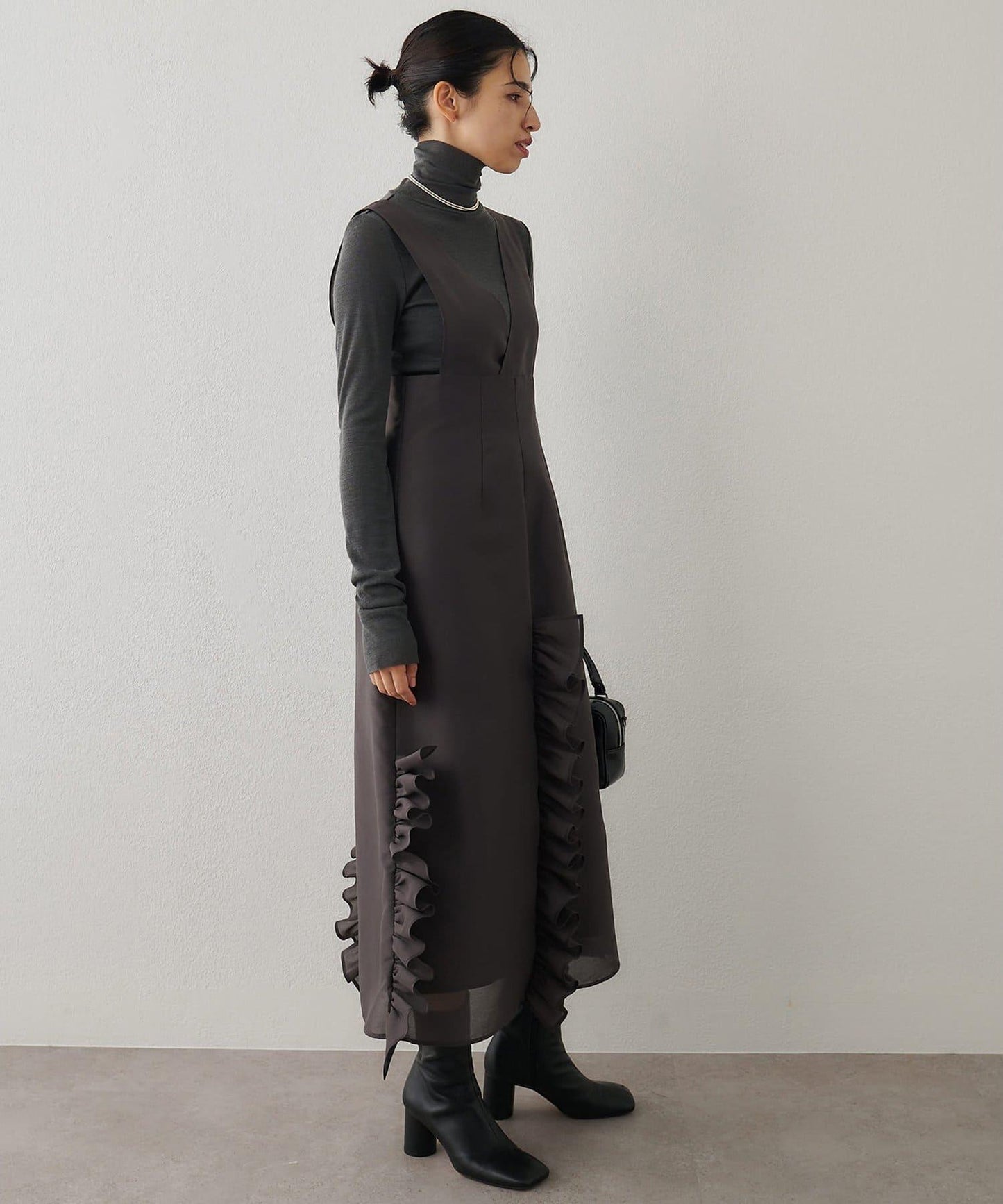 羊毛混紡高領套頭衫