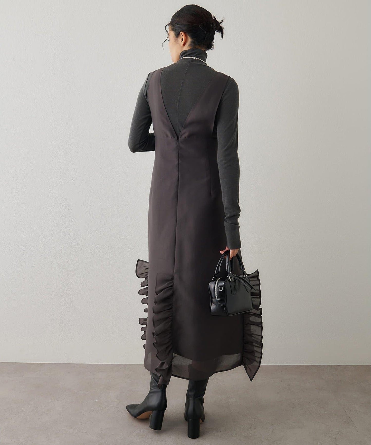 羊毛混紡高領套頭衫