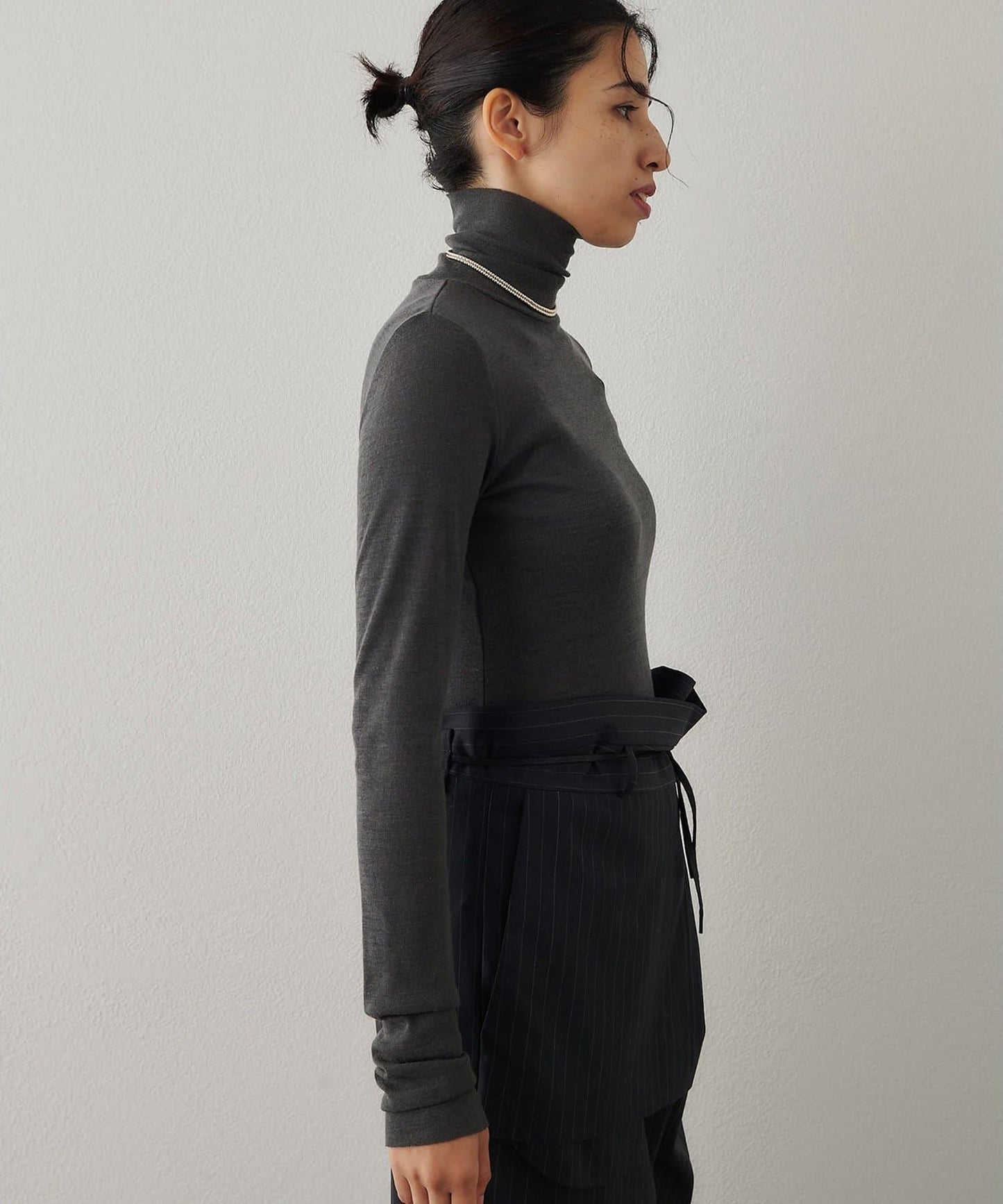 羊毛混紡高領套頭衫