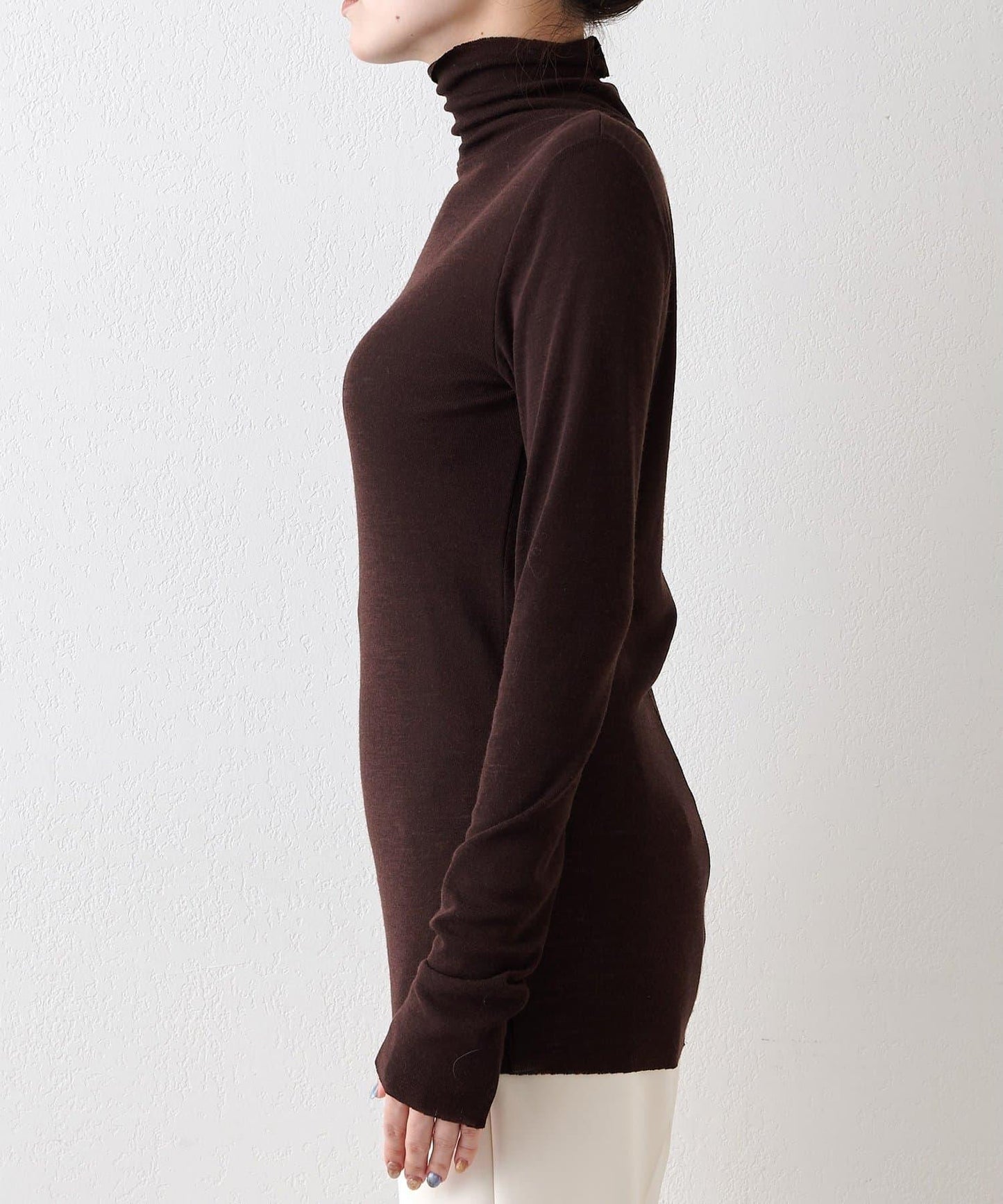 羊毛混紡高領套頭衫