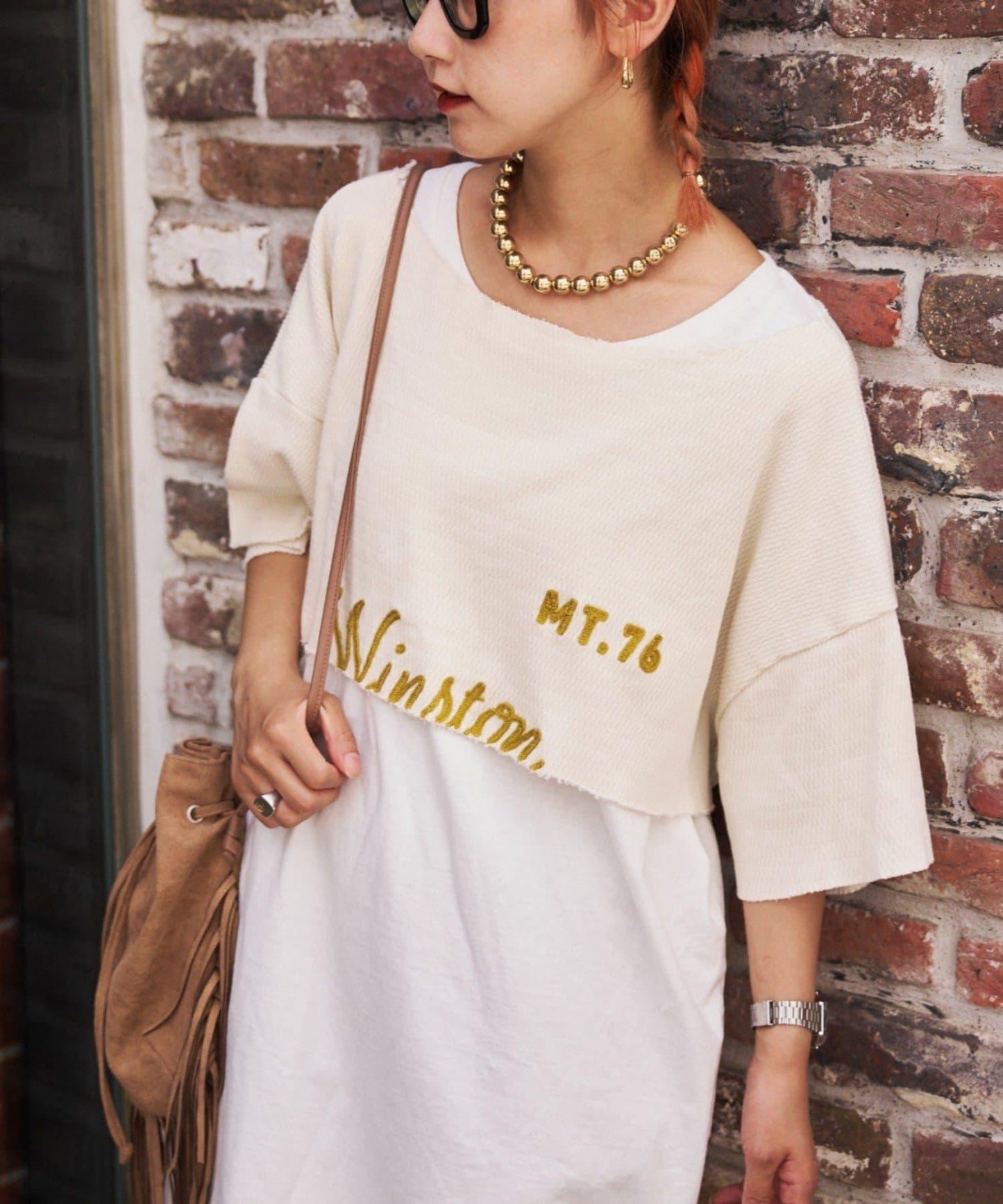 etsinta寬鬆背心套裝短款T恤