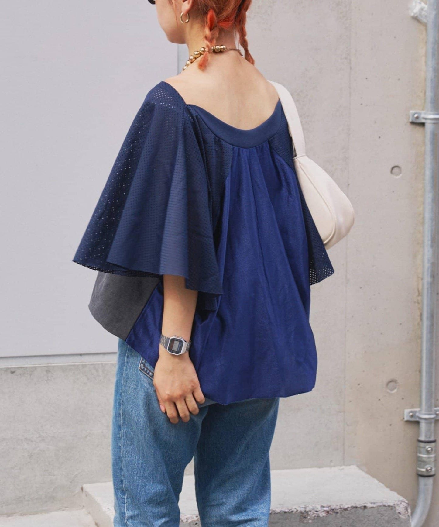 etsinta改良款網紗喇叭袖T恤