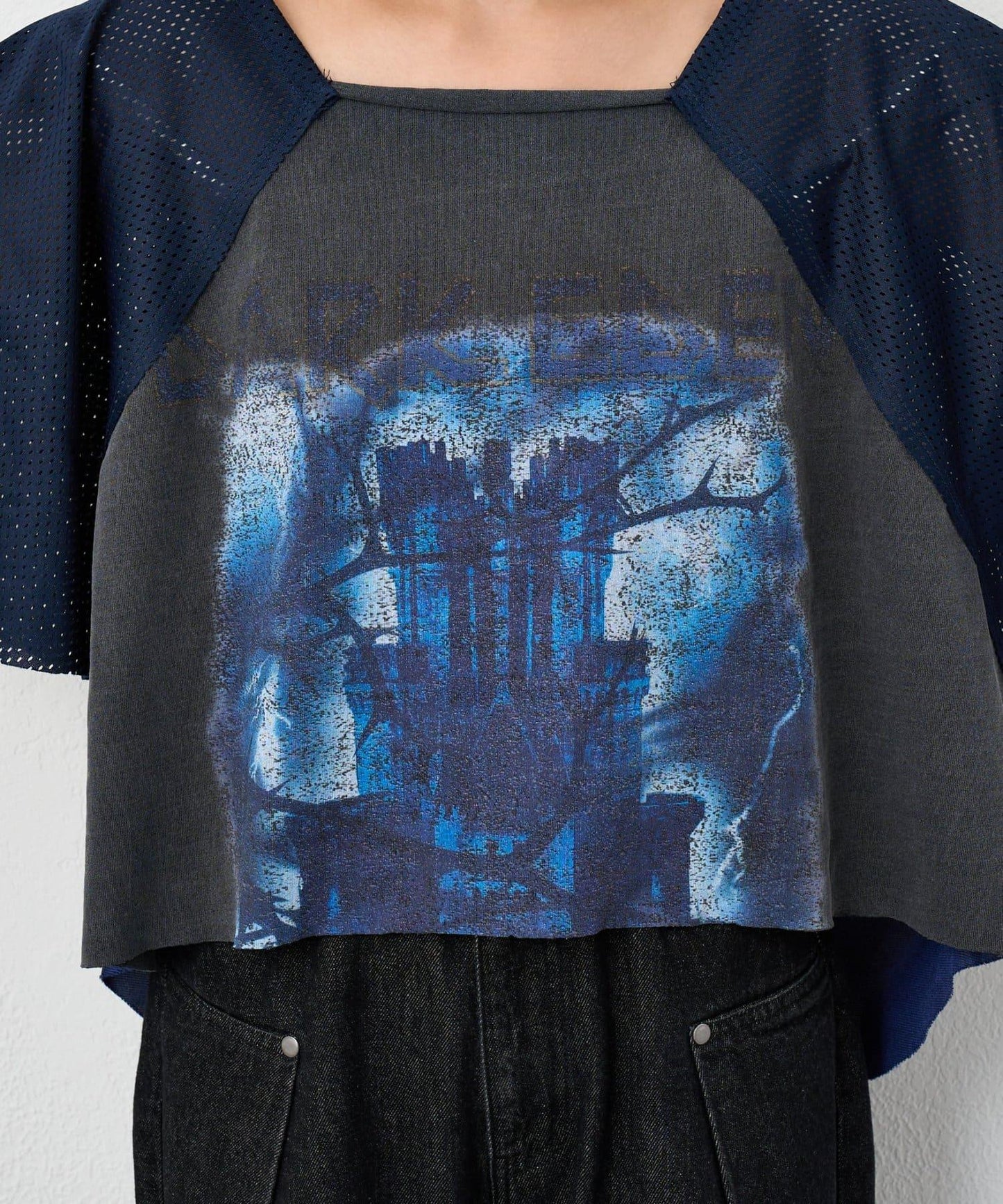 etsinta改良款網紗喇叭袖T恤