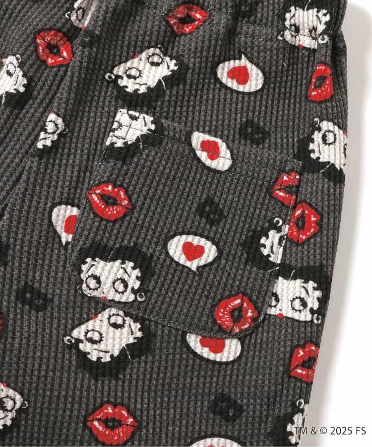 【Betty BoopTM】華夫格喇叭褲