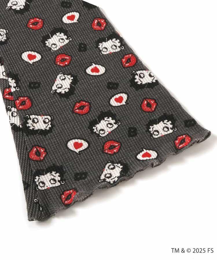 【Betty BoopTM】華夫格喇叭褲