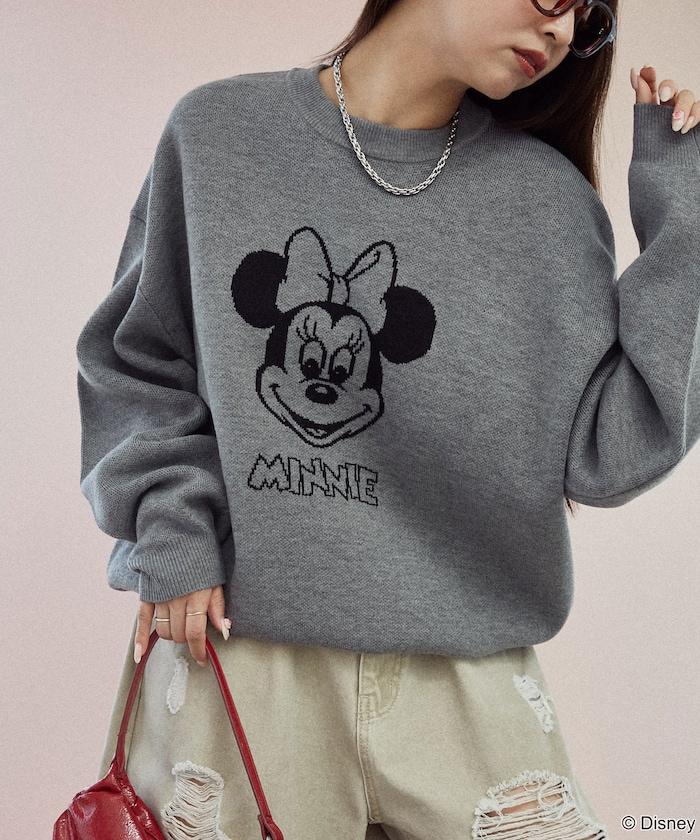 Minnie Mouse/米妮/雙面提花針織衫