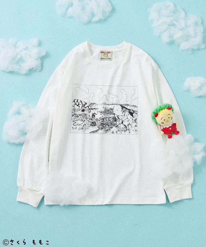 COJI-COJI 海豹丘印花長袖T恤