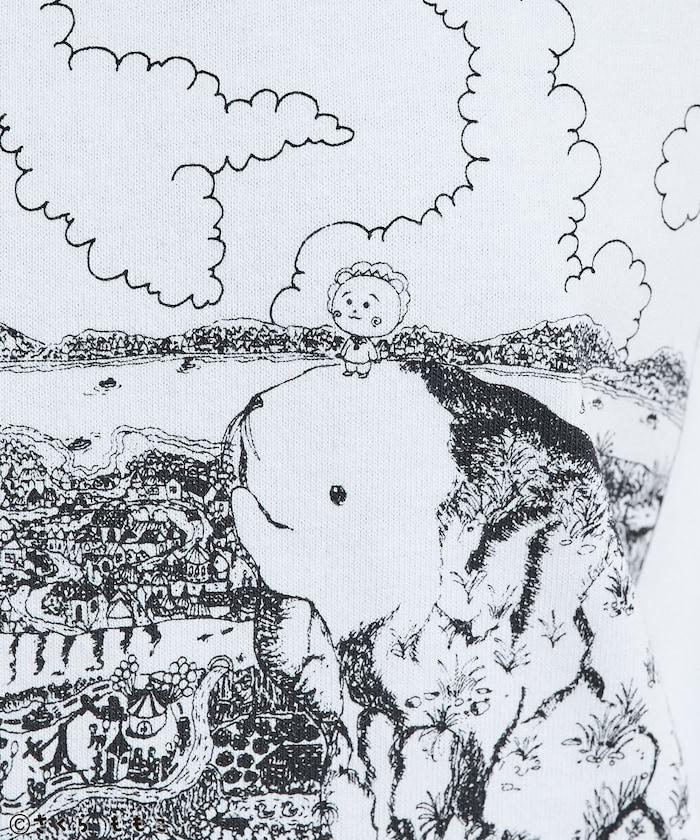 COJI-COJI 海豹丘印花長袖T恤