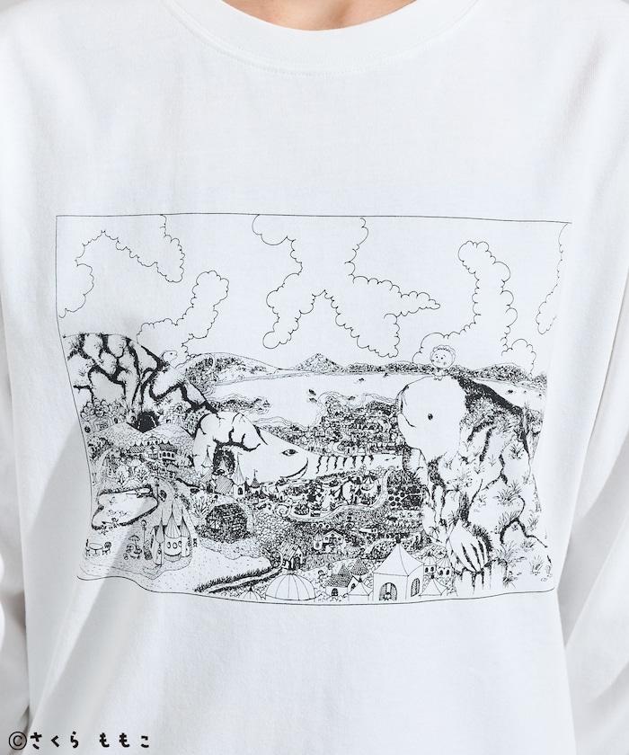 COJI-COJI 海豹丘印花長袖T恤