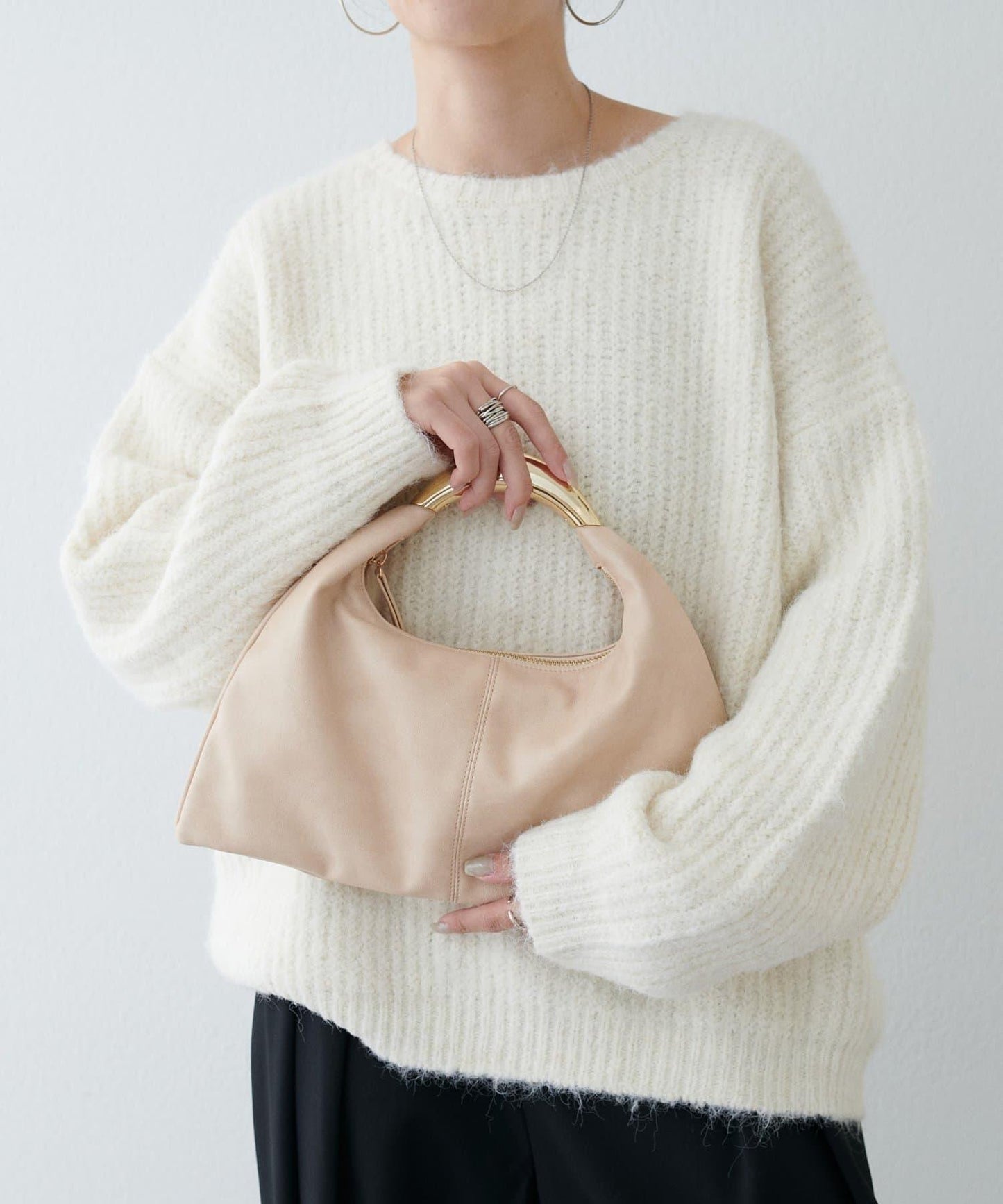 【Palcloset限定】雕塑感三角形手提包