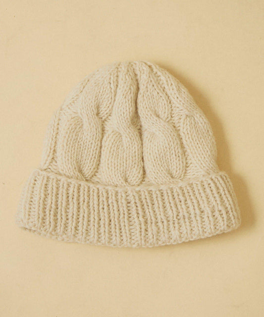 【nane】尼泊爾手工編織羊毛麻花針織帽