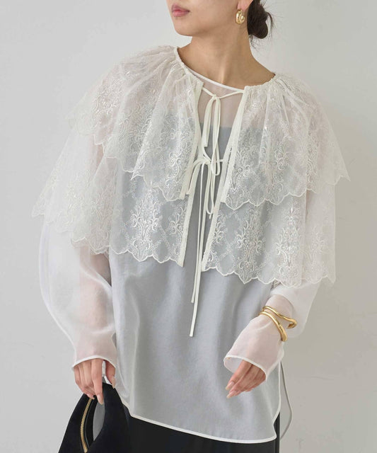 【25週年紀念款】波浪邊蕾絲短外套