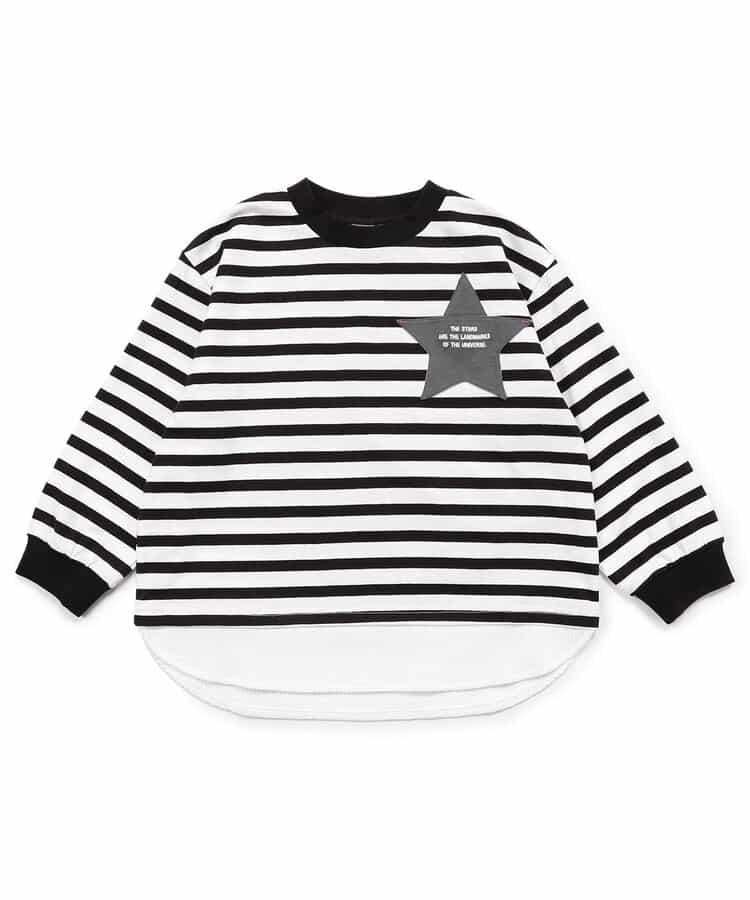 星星口袋拼接層疊風T恤