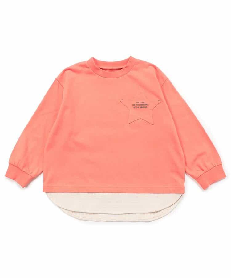 星星口袋拼接層疊風T恤