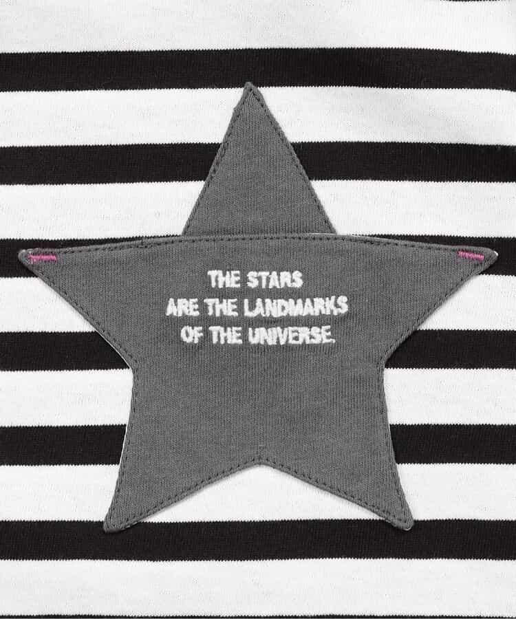 星星口袋拼接層疊風T恤