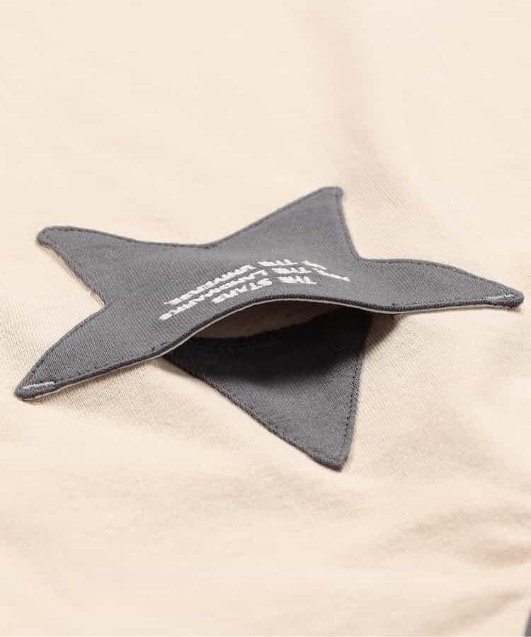 星星口袋拼接層疊風T恤